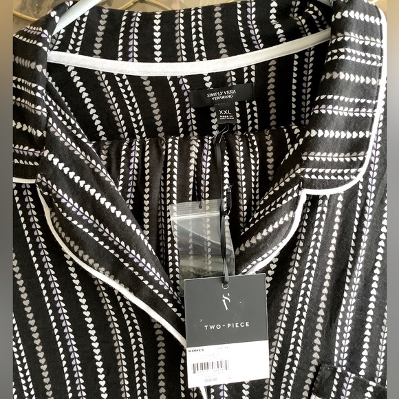 Vera Wang Other - SIMPLY VERA WANG Fabulous Slimming Pinstripe 2 Pc Pajamas ✨ Ultra Soft ✨ XXL